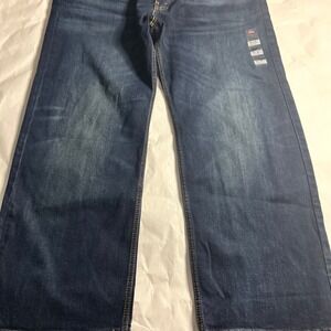 Levis 569 Loose Straight Jeans Mens 42x32 Dark Wash Stretch Denim New With Tags